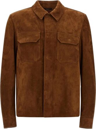 Tom Ford Leather Jassen - Heren - Leren en Su&egrave;de Jassen - Bruin - M - Jassen