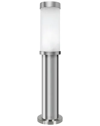 Eglo Eglo Konya 1 Light Outdoor Path Light With Matte Nickel Finish & Opal Frosted Glass
