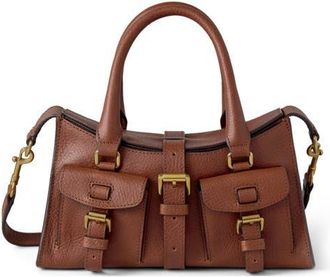 Mulberry Mini Roxanne Revived Grained Leather Crossbody Bag in Oak at Nordstrom