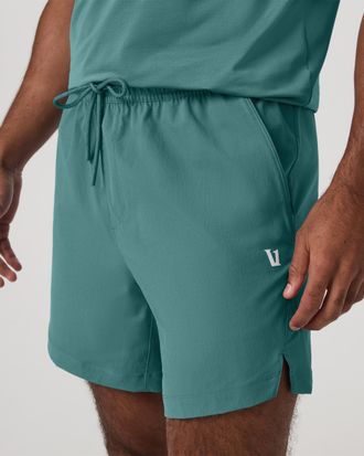 Vuori Clothing Crosscourt Shorts Unlined 7 | Dark Cyan | XS, Size Extra Small