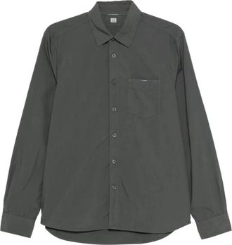C.P. Company Shirt met borstzak - Heren - Casual Overhemden - Grijs - M - Katoen - Overhemden
