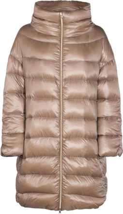 Herno Matilde Midi Puffer Jas - Dames - Dons jassen - Beige - L - Jassen