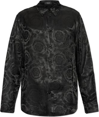 Versace Shirt met Barocco patroon - Heren - Zakelijke Overhemden - Zwart - S - Overhemden
