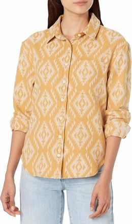 Pendleton Long Beach Chamois Shirt In Curry/brown Sugar