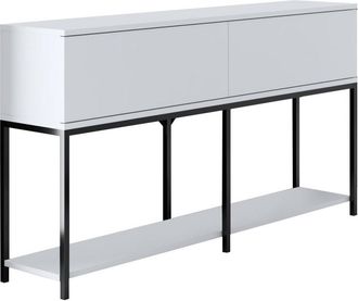 Calicosy Consola 2 puertas abatibles l150 cm - Blanco y negro