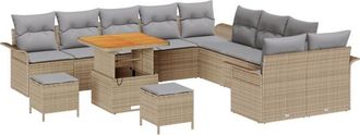 vidaXL Vidaxl - Garden Sofa Set 13 pcs Beige, Light Grey 80 x 80 x 71 cm
