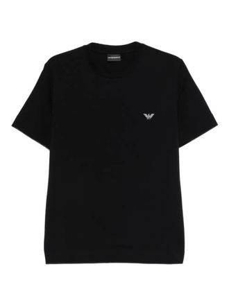 Emporio Armani Blue Single Logo Crew Neck T-Shirt