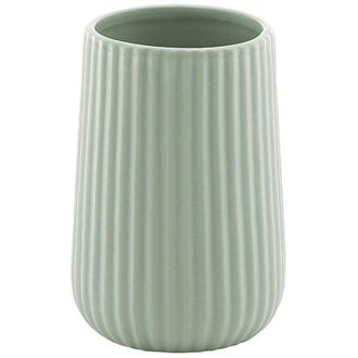 Gedy Gedy - Verde Menta, G-Marika, Bagno, Porta spazzolino in Ceramica, Design r&s, Misure 11,6X8X8 cm, 2 Anni di Garanzia, Unica