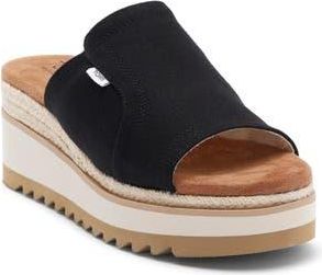 Toms Adria Platform Wedge Sandal in Black at Nordstrom Rack, Size 5.5