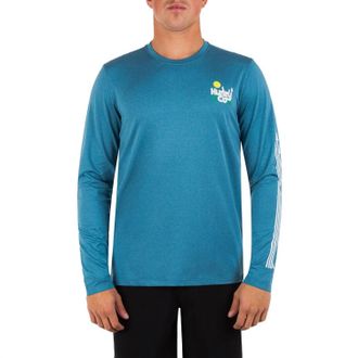 Hurley Mens H20-Dri Easton Coastal Exploration Upf Long Sleeve In Rift Blue