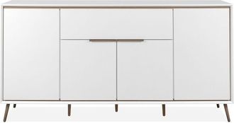 Calicosy Aparador con 4 puertas y 1 caj&oacute;n L175 cm - Efecto Roble y Blanco