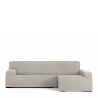Eysa Funda de sof&aacute; chaise longue biel&aacute;stica derecha lino 250 - 310 cm