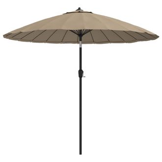 vidaXL Sombrilla De Jard&iacute;n Con Palo De Aluminio Taupe 270 Cm Vidaxl