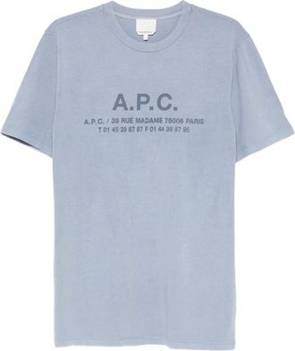 A.P.C. A.p.c., Heren, Tops, Blauw, Maat: 2XL