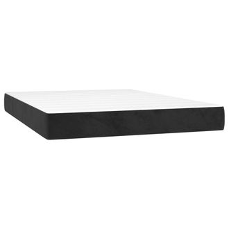 vidaXL Vidaxl - Colch&oacute;n De Muelles Ensacados Terciopelo Negro 140x190x20 Cm