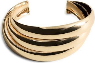 Mango Stacked Cuff Bracelet in Gold at Nordstrom