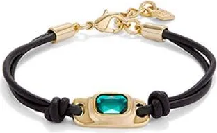 UNOde50 18K Gold-Plated Leather Bracelet at Nordstrom, Size Medium