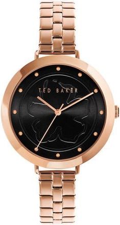 Ted Baker Ammy Magnolia Bracelet Watch, 37.5mm in Rose Gold at Nordstrom Rack
