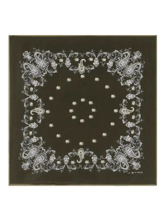 Etro Sjaal met bloemen- en paisleyprint - Groen