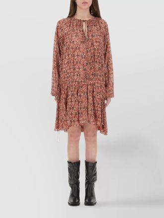 Isabel Marant keyhole detail tiered skirt long sleeves