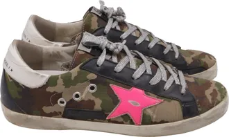 Golden Goose Camouflage Design in Multicolor Canvas