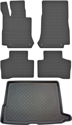 OEM Juego De Alfombrillas De Goma Para Coche Y Maletero Para Mercedes Glc-class X253 Suv Desde Septiembre De 2015