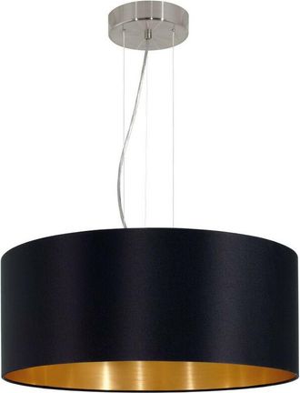 Eglo Eglo - Maserlo - 3 Light Round Ceiling Pendant Satin Nickel Black, E27