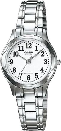 Casio Womens White Dial Stainless Steel Bracelet Watch - LTP-1275D-7B