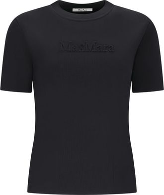 Max Mara Womens Cotton T-shirt - Black - Size X-Small