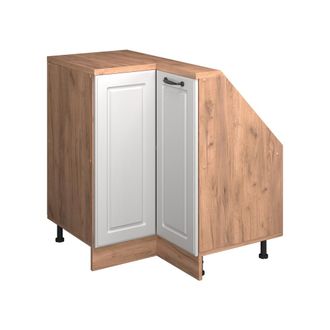 Vicco Armario Para Techo Inclinado Armario De Esquina Rion, Casa De Campo Blanca/roble Dorado, 75.6 X 81.6 Cm Con 1 Puerta, Vicco