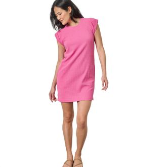 Lilla P Saddle Sleeve Shift Dress In Dahlia