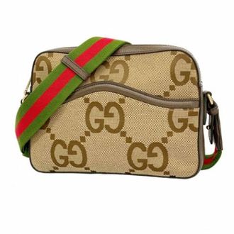 Gucci Vintage Cross Body Bags, unisex, Beige, ONE SIZE, Pre-owned Canvas Crossbody Bag
