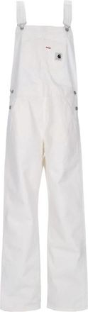 Carhartt Work in Progress Canvas Tuinbroek - Dames - Jumpsuits - Wit - L - Katoen - Jumpsuits & Playsuits