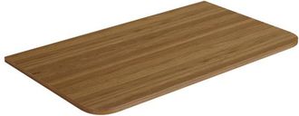 Saniclass Terra Topblad - 80x46x2cm - afgeronde hoeken - Sandwood (licht eiken)