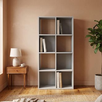 Dmora Biblioteca Lifatila, Librer&iacute;a 6 Estantes, Instalaci&oacute;n En Suelo, Estructura Vertical, 61x30x121h Cm Gris