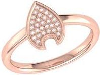 LuvMyJewelry Raindrop Diamond Ring in 14Kt Rose Gold Vermeil at Nordstrom Rack, Size 7