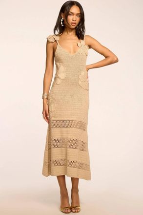 Ramy Brook Camille Crochet Dress In Sandstone