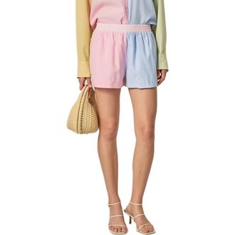 English Factory Colorblock Stripe Pull-On Shorts in Multi at Nordstrom, Size X-Small
