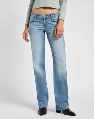 Lee Regular-fit-Jeans LEE Lee Jeans Zoe, Damen, Gr. 32, L&auml;nge 33, blau, Obermaterial: 98% Baumwolle CO. 2% Elasthan EL., Jeans Regular-fit-Jeans