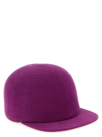 Balenciaga Cotton Drill Baseball Cap - Purple