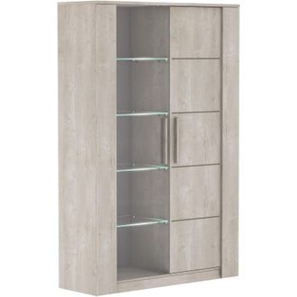Demeyere Demeyere - Vetrina Con Led 1 Anta Vetro 4 Ripiani Melam Design Moderno 114X176