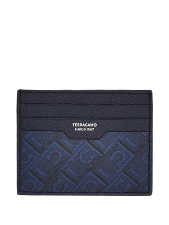 Ferragamo monogram card holder - Blue