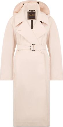 Moorer Lange Trenchcoat - Dames - Trenchcoats - Roze - XS - Leer - Jassen