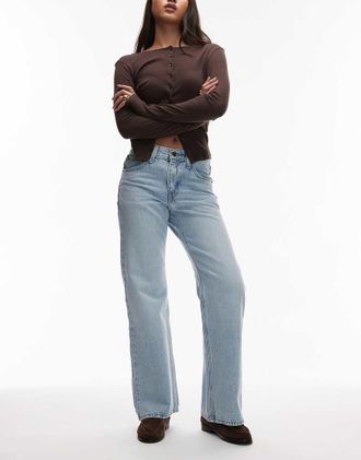 Levi's Jeans bootcut ampi a vita medio alta lavaggio candeggiato-Blu