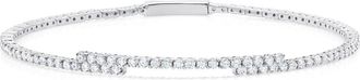 Crislu Cubic Zirconia Regal Flex Bangle Bracelet in Metallic at Nordstrom, Size 8