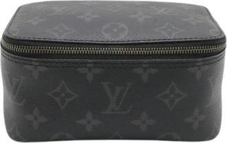 Louis Vuitton Pre-owned Monogram Eclipse Pouch - Dames - Vintage Tassen - Zwart - ONE Size - Leer - Vintage