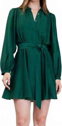 Current Air Mini Shirt Dress In Jewel Green