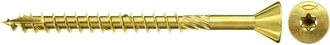 Fischer 200x Tornillo Para Mdf 3,5 X 40 Mm Cabeza Avellanada Cincado Amarillo Rosca Parcial Estrella Interior Tx - 660201