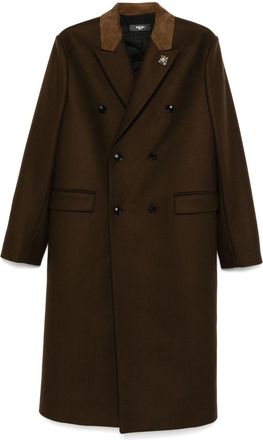 Amiri Double-Breasted Coat - Mens - Goat Skin/Virgin Wool/Viscose/Polyamide