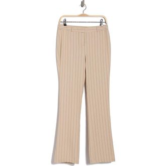 Amanda + Chelsea Ari Pinstripe Pants in Natural/Black Stripe at Nordstrom Rack, Size 12